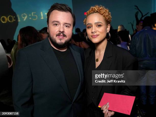 John Bradley and Nathalie Emmanuel attend Netflix's "3 Body Problem" Los Angeles Screening Event at Nya Studios on March 17, 2024 in Los Angeles,...