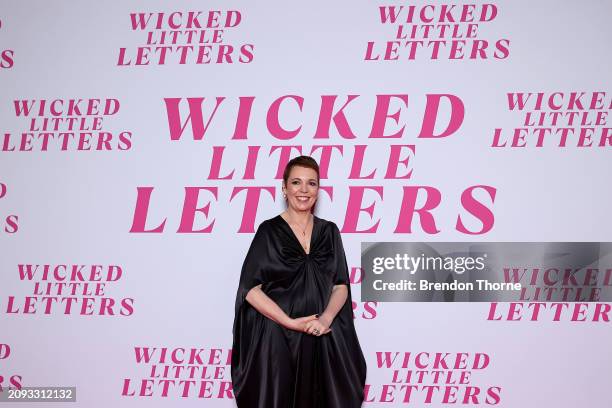 Olivia Colman attends a special screening of "Wicked Little Letters" at The Ritz Cinema on March 18, 2024 in Sydney, Australia.