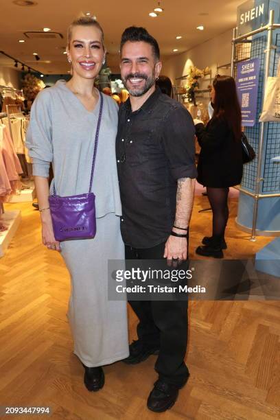 Verena Kerth, Marc Terenzi during the SHEIN "Visions Of Spring" Pop-Up store at Europa-Passage on March 20, 2024 in Hamburg, Germany.