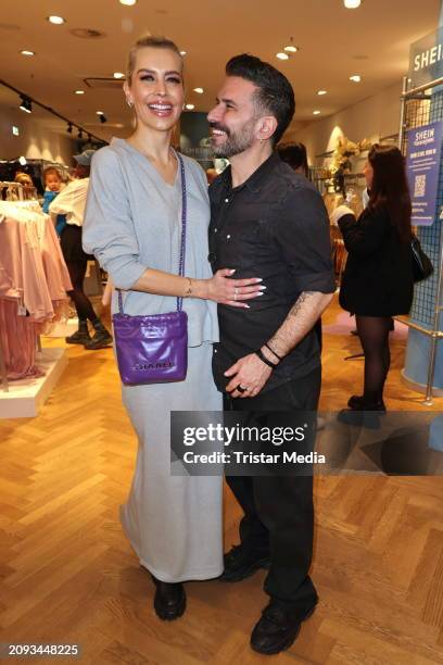 Verena Kerth, Marc Terenzi during the SHEIN "Visions Of Spring" Pop-Up store at Europa-Passage on March 20, 2024 in Hamburg, Germany.