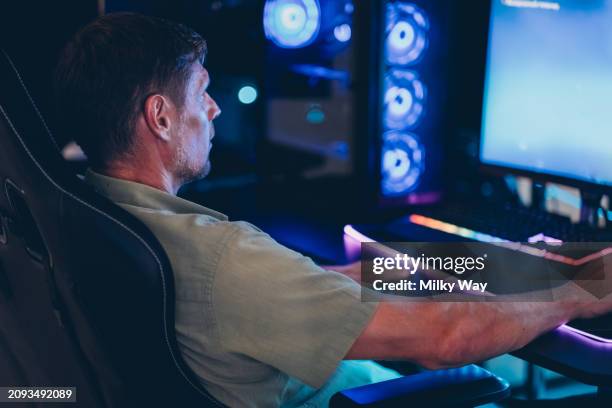 Gaming Computer. Man 555 Computer Gaming Setup Stock Photos, High-Res Pictures, and Images ...