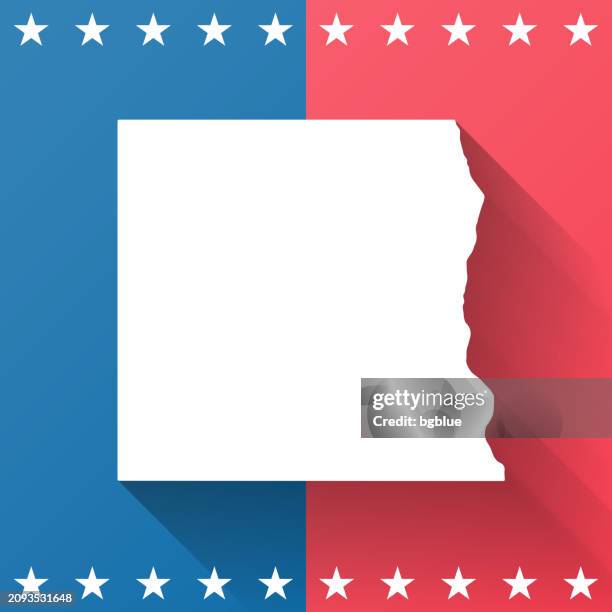 houston county, minnesota. map on blue and red background - houston space stock illustrations