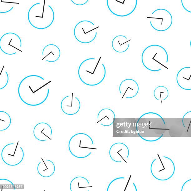check mark. seamless pattern. line icons on white background - double check mark stock illustrations