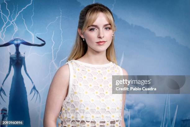 Actress Mckenna Grace attends the 'Cazafantasmas: El Imperio Helado' photocall at Mandarín Oriental Ritz Hotel on March 18, 2024 in Madrid, Spain.