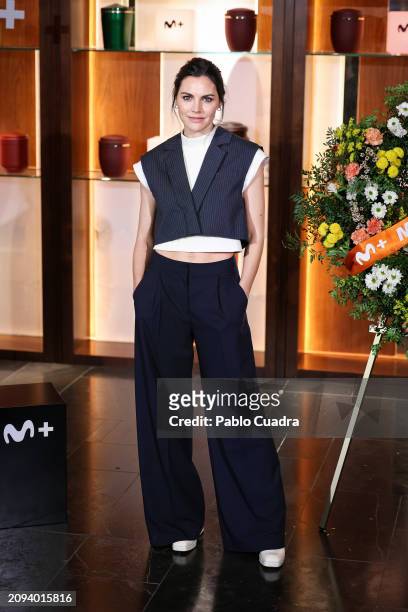Actress Amaia Salamanca attends the 'Muertos, S.L.' photocall at Thompson Hotel on March 18, 2024 in Madrid, Spain.