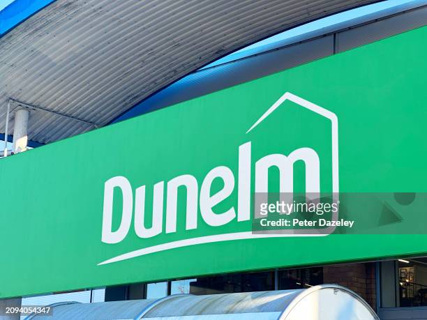 Colliers Wood, SW London -January 2024 Dunelm store sign External Store Sign
