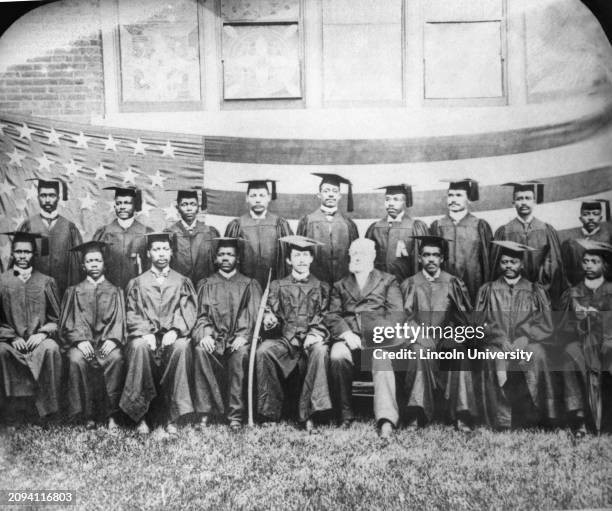 Portrait of graduates of Lincoln University and faculty member, Theological Class Of 1898.