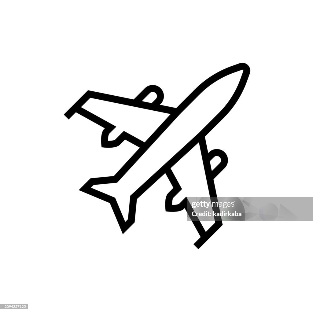 Aircraft Line Icon