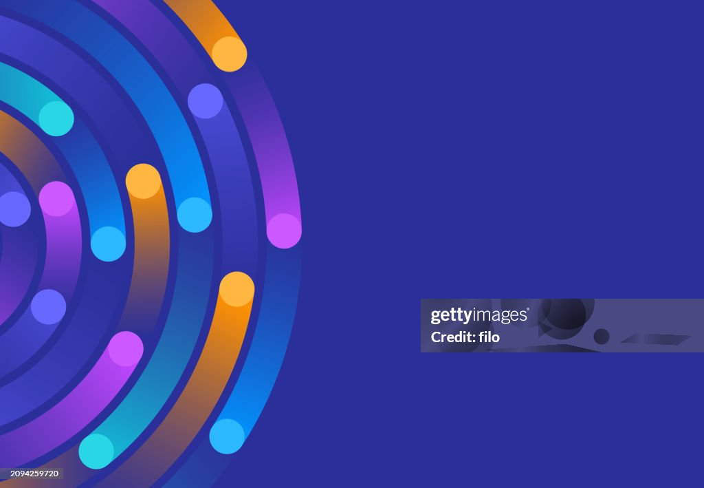 Curving Rotation Orbiting Abstract Modern Background