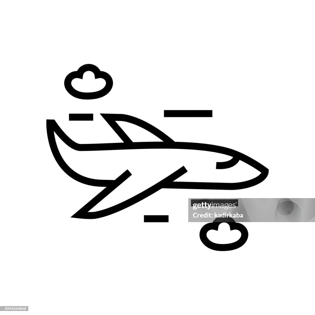 Airplane Line Icon