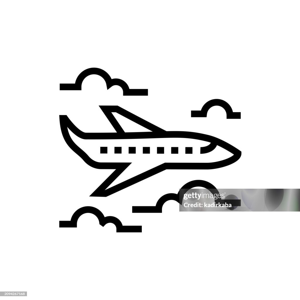 Airplane Line Icon
