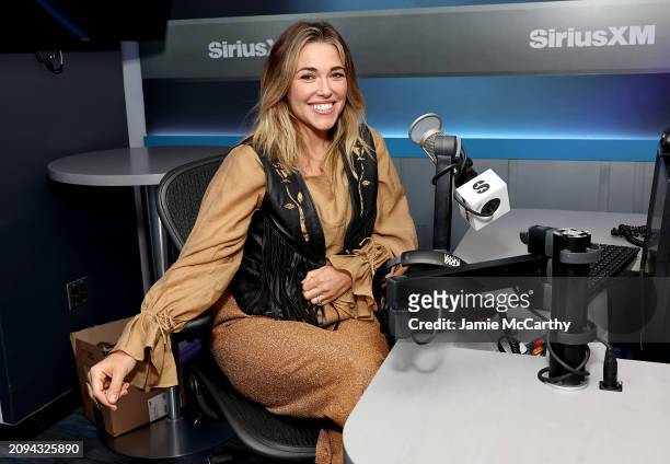 Rachel Platten visits SiriusXM at SiriusXM Studios on March 18, 2024 in New York City.