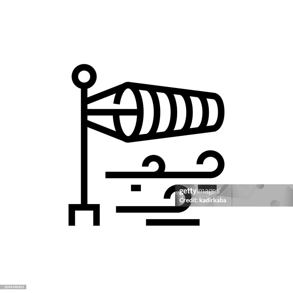 Windsock Line Icon