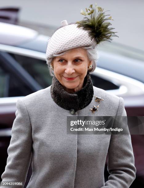 Birgitte, Duchess of Gloucester attends the 2024 Commonwealth Day Service at Westminster Abbey on March 11, 2024 in London, England. The Commonwealth...