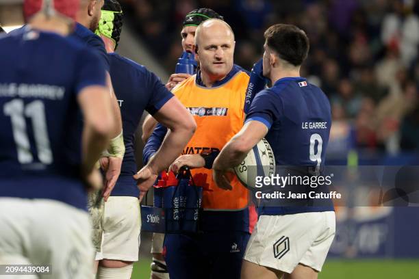 Assistant coach of France William Servat during the Guinness Six Nations 2024 match between France and England at Groupama Stadium on March 16, 2024...