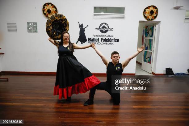 Juan Pablo Dimitri Vergara Cifuentes practices as a professional dancer at Tierra Colombiana Ballet Cultural Foundation in Bogota, Colombia on March...