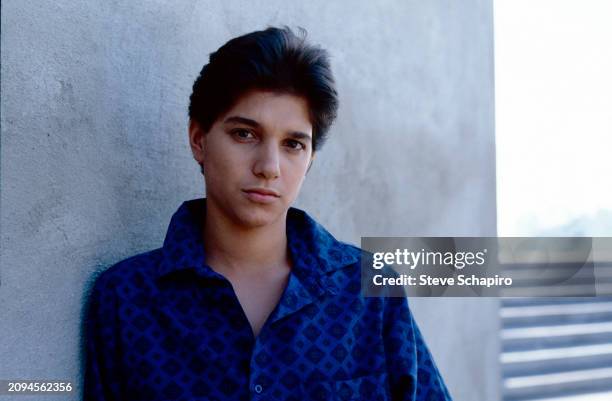 Portrait of American actor Ralph Macchio, Los Angeles, California, 1986.