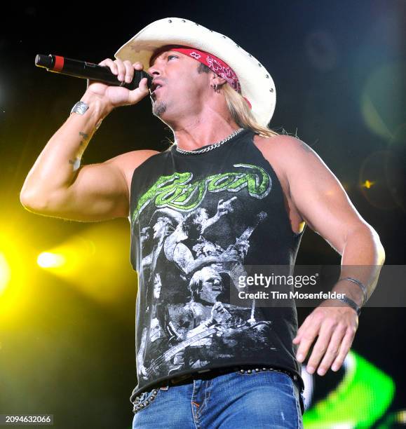 Bret Michaels of Poison performs at Sleep Train Amphitheatre on September 3, 2009 in Wheatland, California.