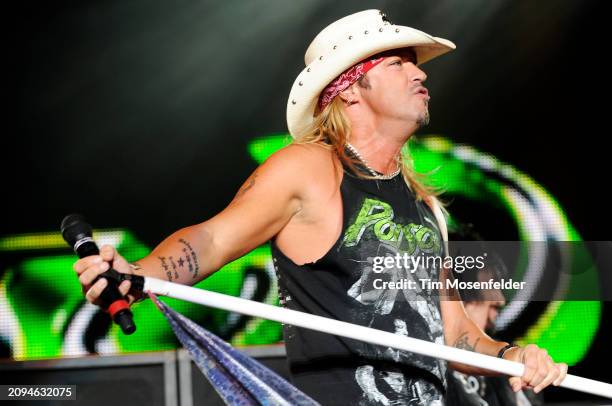 Bret Michaels of Poison performs at Sleep Train Amphitheatre on September 3, 2009 in Wheatland, California.