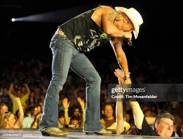 Bret Michaels of Poison performs at Sleep Train Amphitheatre on September 3, 2009 in Wheatland, California.