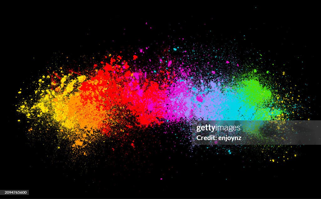 Pride Color Powder Pride Rainbow Colored Grunge Paint Powder Illustration High-Res Vector ...