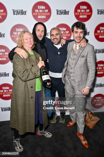 Margot Henderson and Max Wigram and guests, from The Three Horseshoes in Somerset, winner of one of UK’s top new restaurants at Condé Nast...