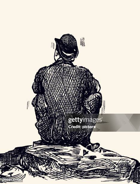 ilustraciones, imágenes clip art, dibujos animados e iconos de stock de dar la espalda a tus responsabilidades (xxxl) - comedia de sketches