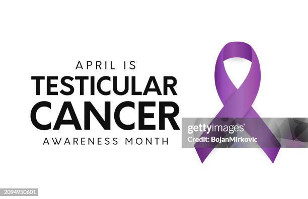 testicular cancer awareness month card, april. vector - social awareness symbol stock illustrations