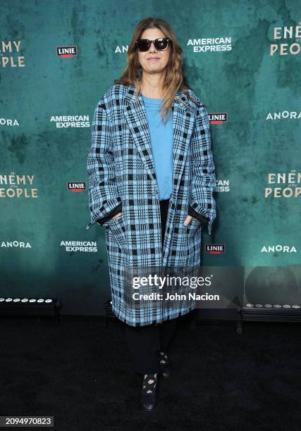 Marisa Tomei attends the "An Enemy Of The People" Broadway opening night at Circle in the Square Theatre on March 18, 2024 in New York City.