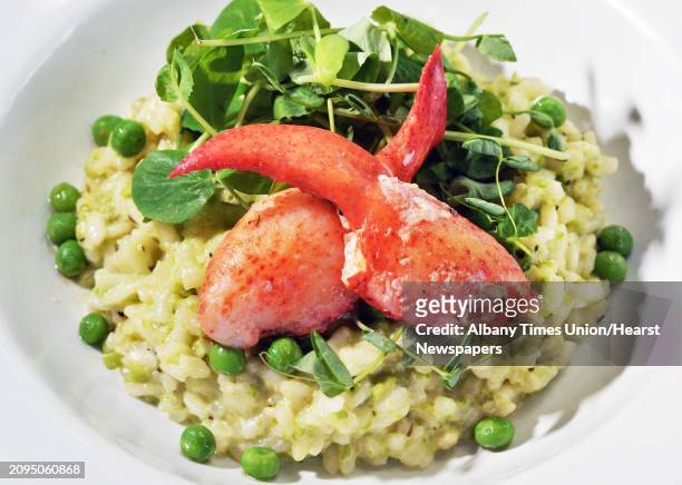 English pea risotto at the Inn at Saratoga on Broadway Thursday June 23, 2016 in Saratoga Springs, NY.