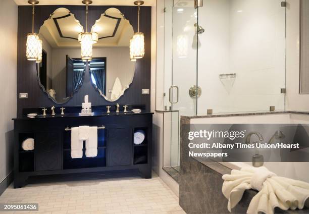 The bathroom in the Presidential Suite at the Saratoga Casino Hotel Wednesday July 6, 2016 in Saratoga Springs, NY.