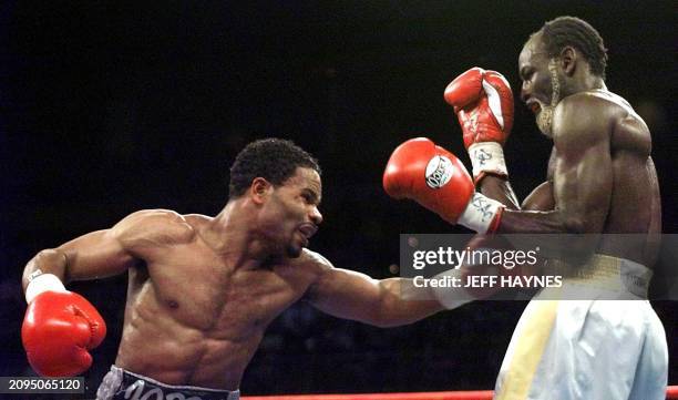 William Joppy from Silver Spring, MD, lands a left to Howard Eastman from London, England, during the 11th round of the WBA Middle weight...