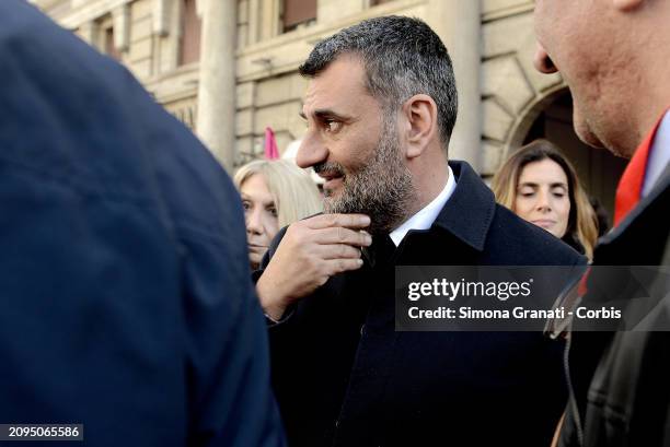 The mayor of Bari and president of ANCI Antonio Decaro, participates in a demonstration on the National Day of Remembrance for Mafia victims on March...