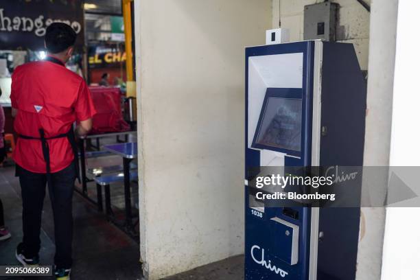 Government Chivo Bitcoin automated teller machine kiosk at a local market in Antiguo Cuscatlan, El Salvador, on Tuesday, March 19, 2024. El Salvador...