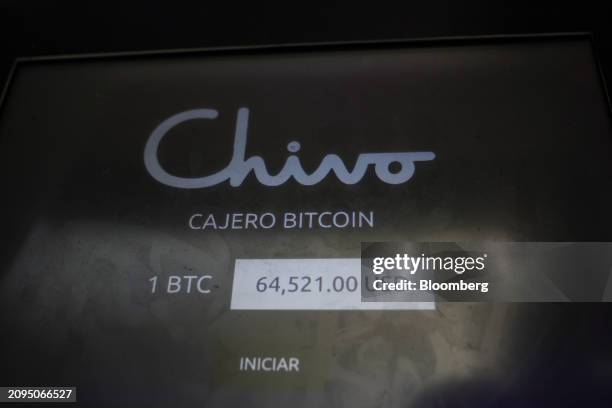Government Chivo Bitcoin automated teller machine kiosk at a local market in Antiguo Cuscatlan, El Salvador, on Tuesday, March 19, 2024. El Salvador...