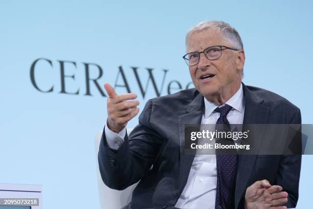 Bill Gates, co-chairman of the Bill and Melinda Gates Foundation, speaks at the 2024 CERAWeek by S&P Global conference in Houston, Texas, US, on...