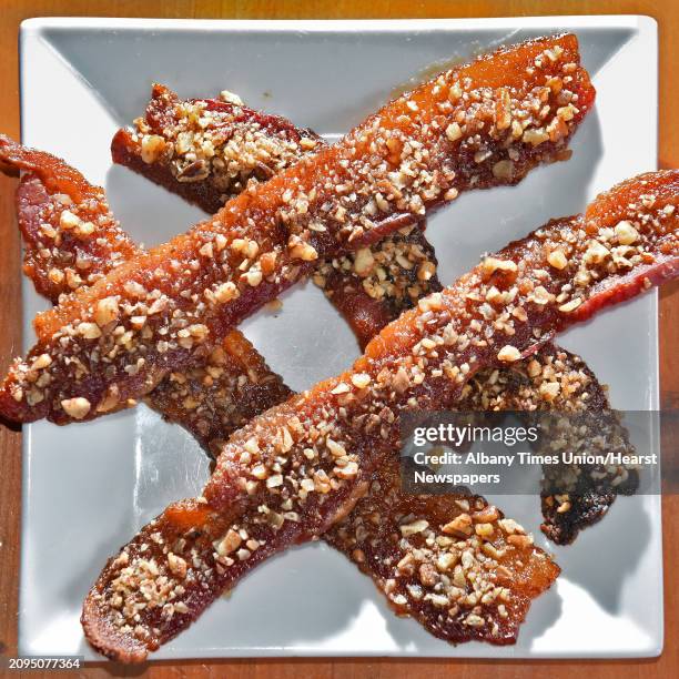 Praline Bacon at The Cock 'n Bull restaurant Thursday March 8, 2018 in Galway, NY.