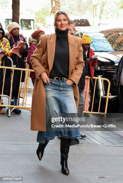 Gisele Bundchen is seen exiting 'The View' Show on March 21, 2024 in New York City.