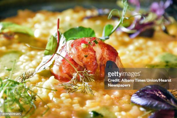 Risotto with lobster and shrimp at Taverna Novo on Beekman Street Wednesday May 9, 2018 in Saratoga Springs, NY.