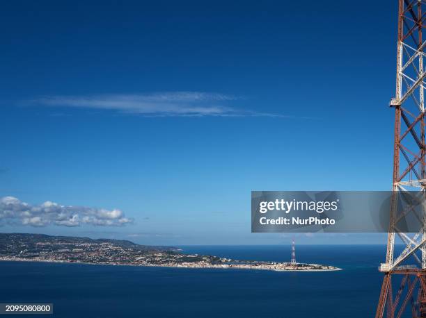 The Strait of Messina is being seen from the Calabrian coast in Villa San Giovanni, Italy, on March 16, 2024.