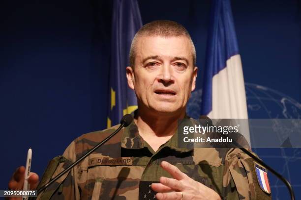 French military Chief of Staff Thierry Burkhard and Micael Byden , the Supreme Commander of the Swedish Armed Forces hold a joint press conference at...