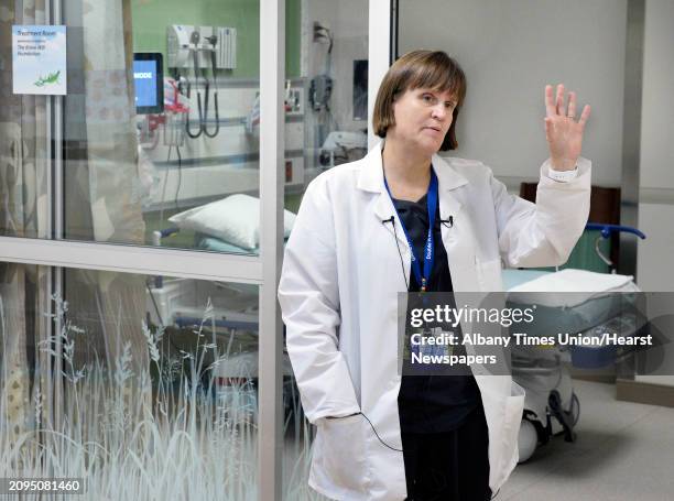 Nurse manager Katherine"Emo" Castle outside a treatment room at The Massry Family ChildrenÕs Emergency Center at Albany Medical Center Tuesday July...