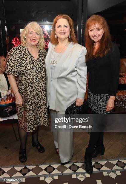 Alison Steadman, Ruth Jones and Melanie Walters attend the press night after party for "Sister Act: The Musical" at 100 Wardour St on March 21, 2024...