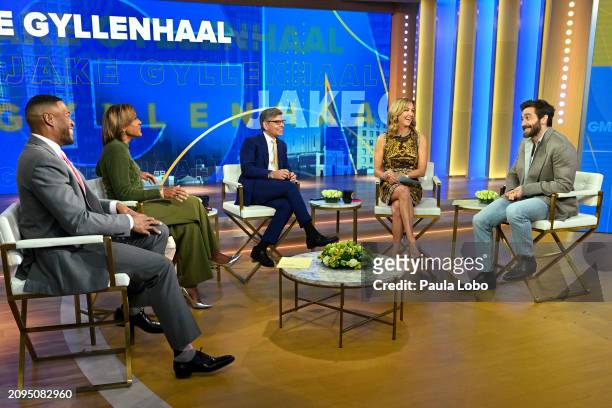 Show coverage of "Good Morning America" on 3/19/24 on ABC. / Disney via Getty Images) MICHAEL STRAHAN, ROBIN ROBERTS, GEORGE STEPHANOPOULOS, LARA...