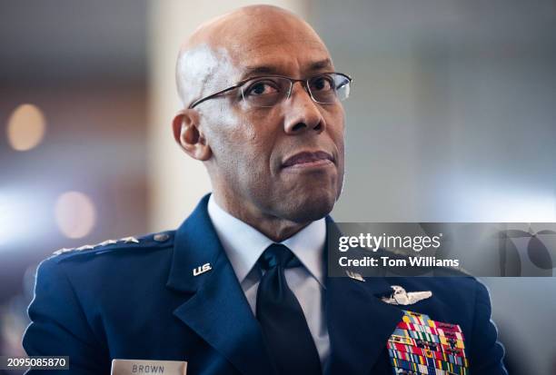 Chairman of the Joint Chiefs of Staff Charles Q. Brown, Jr., attends a Congressional Gold Medal ceremony to honor World War II veterans of the 23rd...