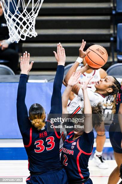 Honesty Scott-Grayson of the Auburn University Tigers during the First Four round of the 2024 NCAA Women's Basketball Tournament held at Harry A....