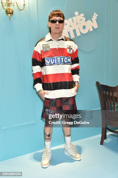 Peso Pluma at the Tyler the Creator LV Men's Launch held at Louis Vuitton Men's on March 21, 2024 in Beverly Hills, California.