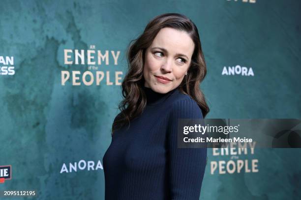 Rachel McAdams attends "An Enemy Of The People" Broadway Opening Night at Circle in the Square Theatre on March 18, 2024 in New York City.