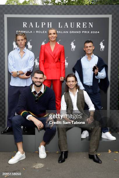 Lucas White-Smith, Abbey Holmes and Harry Garside Isaac Humphries and Cameron Robbie attend the Ralph Lauren Fragrances x Formula 1 Australian Grand...