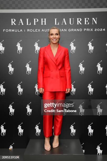 Abbey Holmes attends the Ralph Lauren Fragrances x Formula 1 Australian Grand Prix 2024 Launch on March 19, 2024 in Melbourne, Australia.
